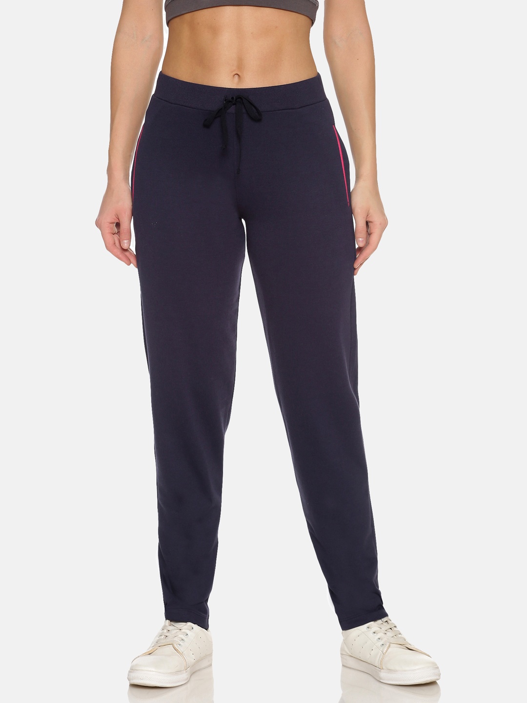 

FEMEA Women Navy Blue Solid Track Pants