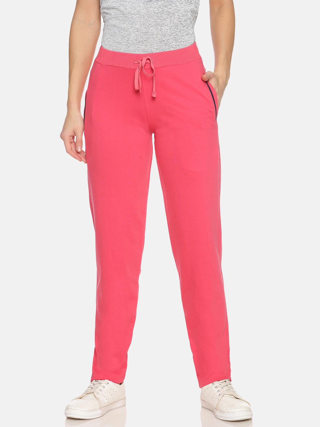 

FEMEA Women Coral Pink Solid Track Pants