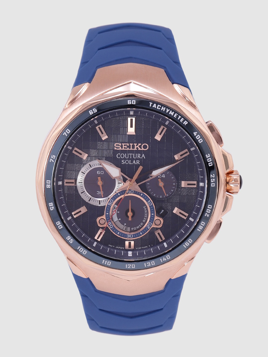 

SEIKO Men Navy Blue Coutura Perpetual Solar Chronograph Analogue Watch SSC800P1