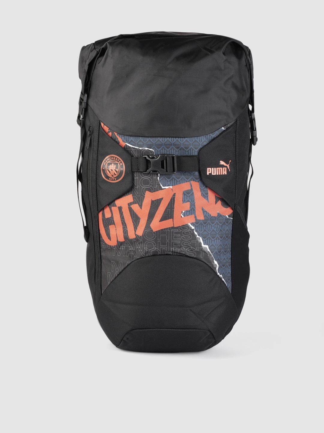 

Puma Unisex Black & Red MCFC ftblCULTURE Rolltop Backpack