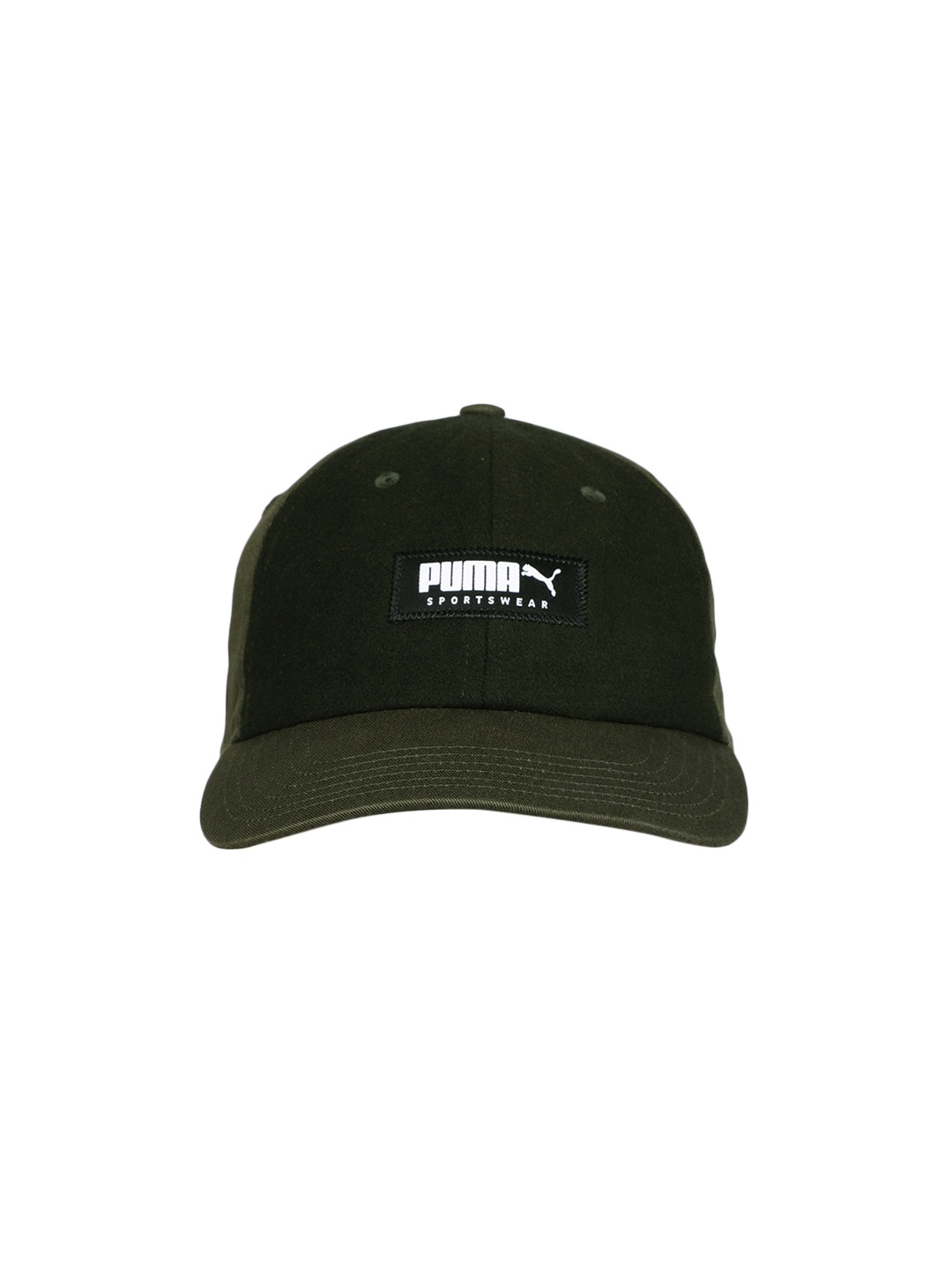 

Puma Unisex Olive Green Solid Snapback Cap