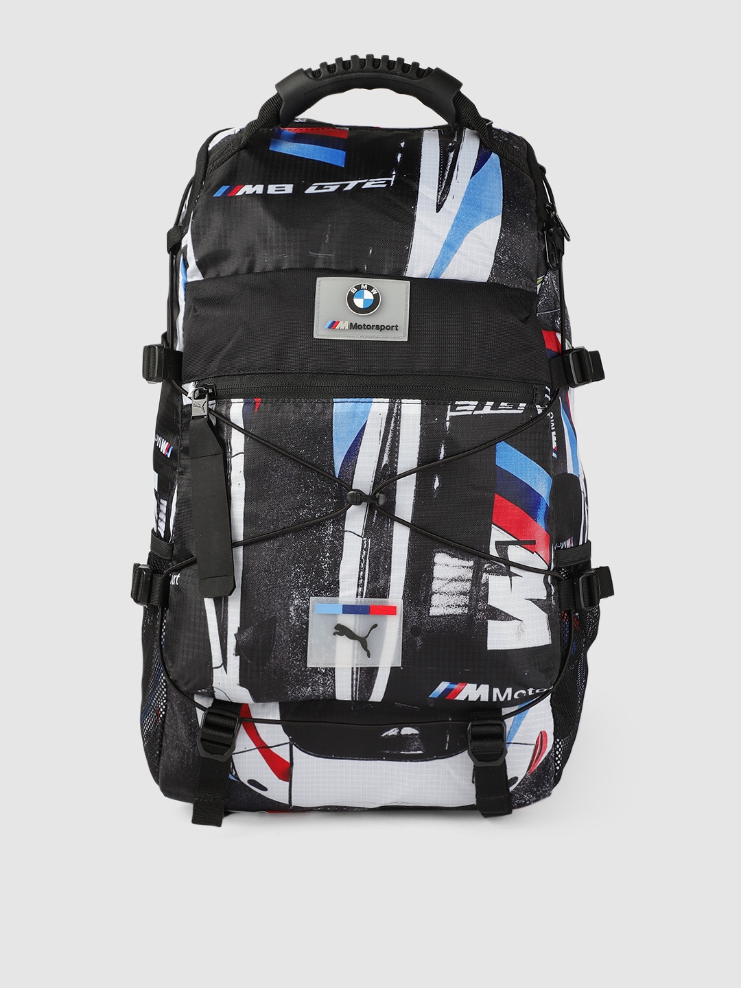 

Puma Unisex Black & White Graphic BMW M MTSP Street Backpack