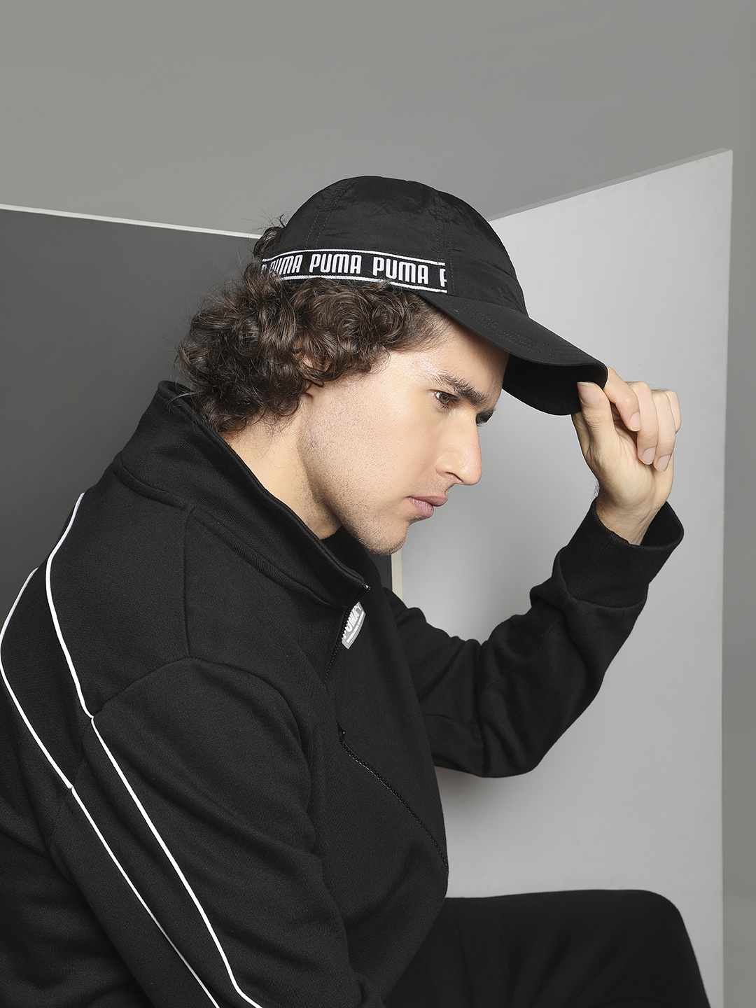 

Puma Unisex Black Printed Baseball Cap