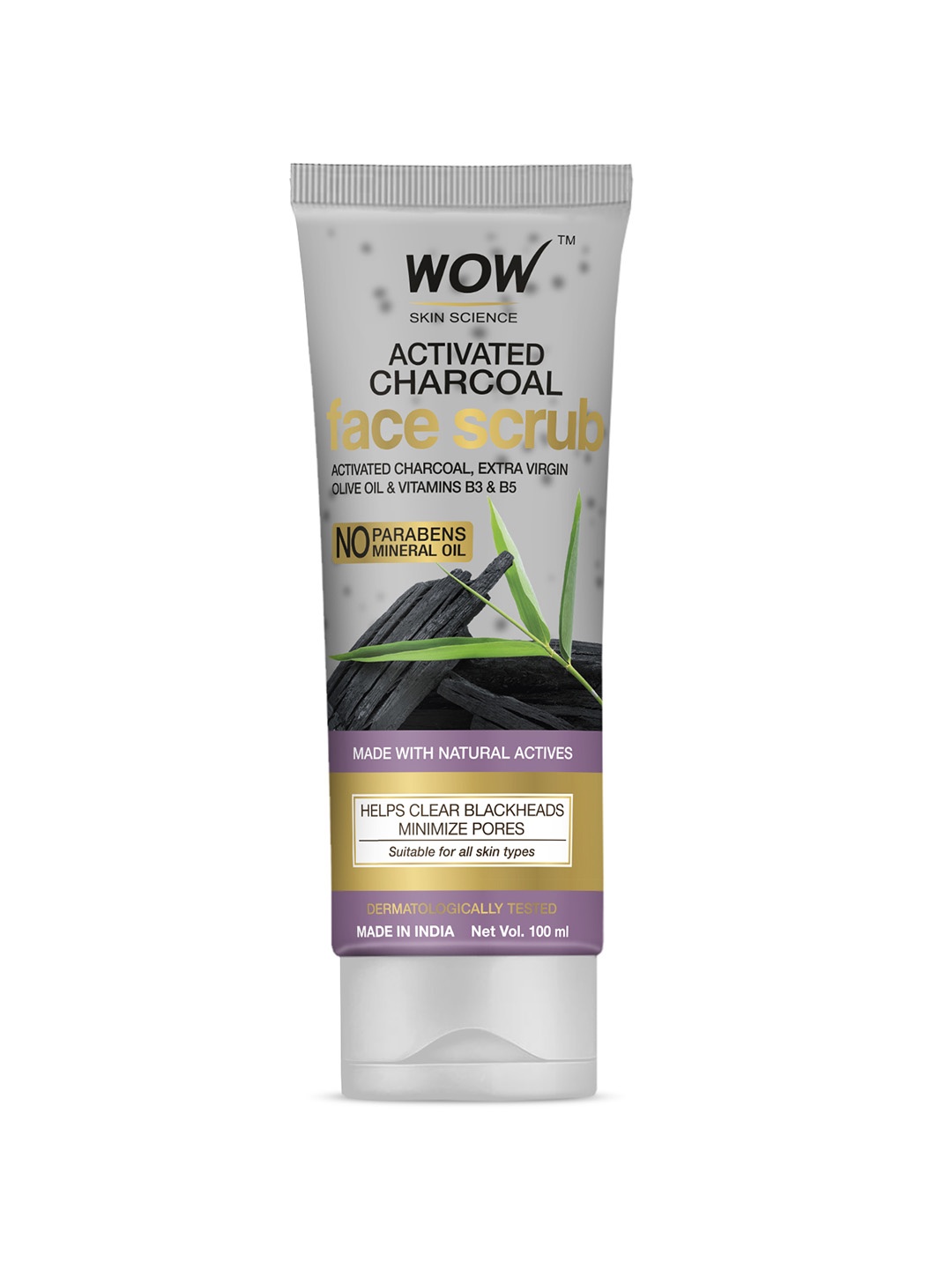 

WOW Skin Science Activated Charcoal Face Scrub 100 ml, Grey