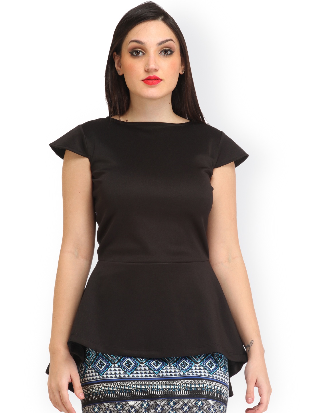 

Cation Black Peplum Top