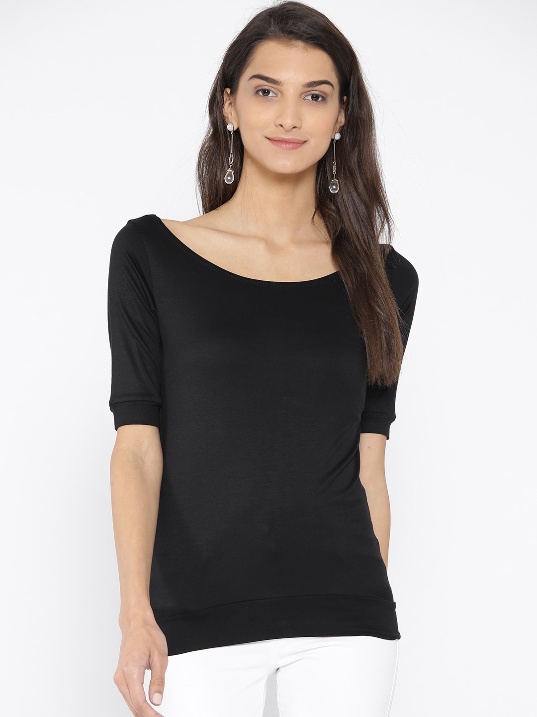 

Cation Women Black Solid Top