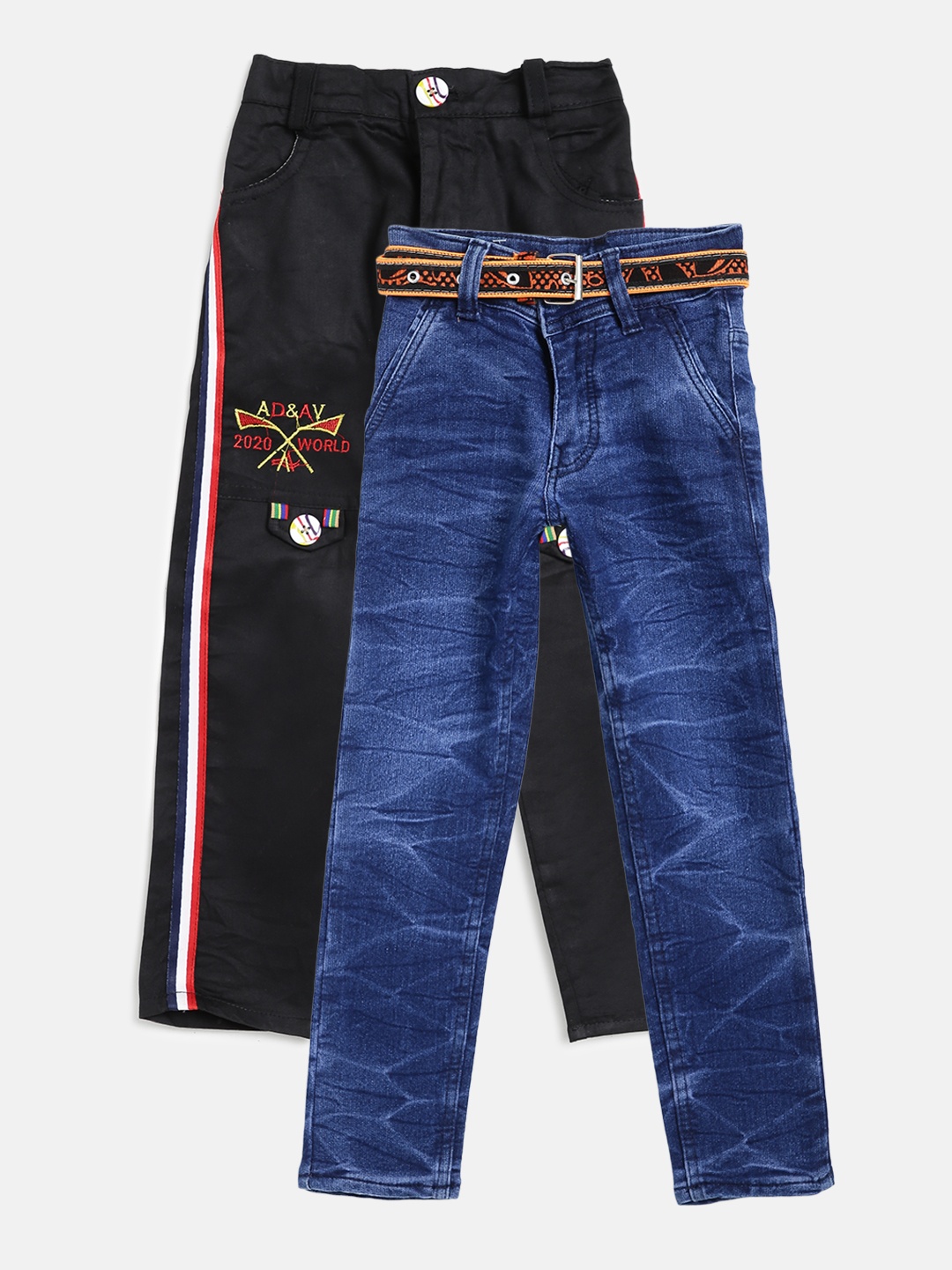 

AD & AV Boys Pack of Trousers & Jeans, Black