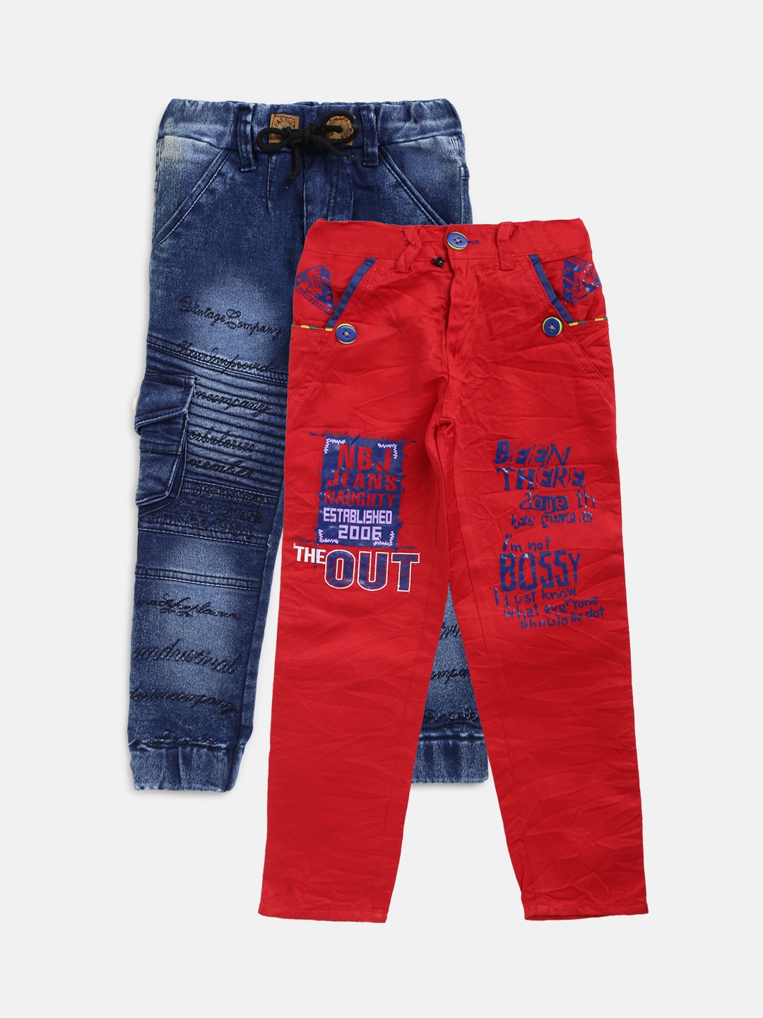 

AD & AV Boys Pack of 2 Trousers, Red