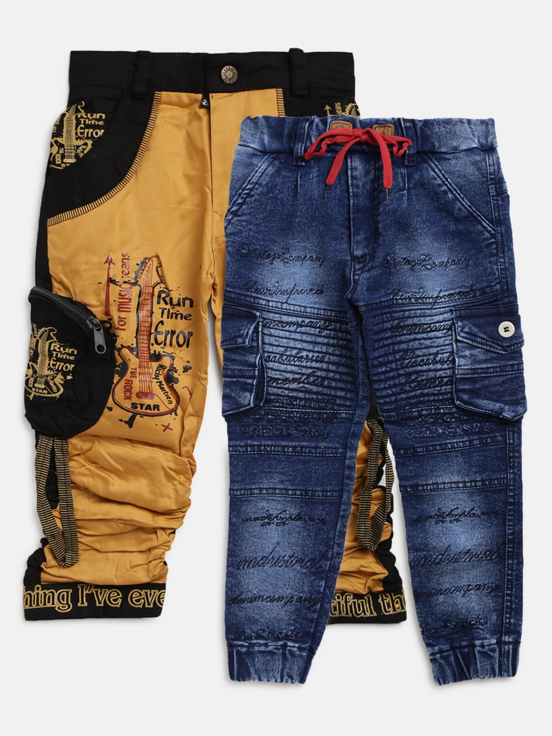 

AD & AV Boys Pack of 2 Regular Fit Trousers, Blue