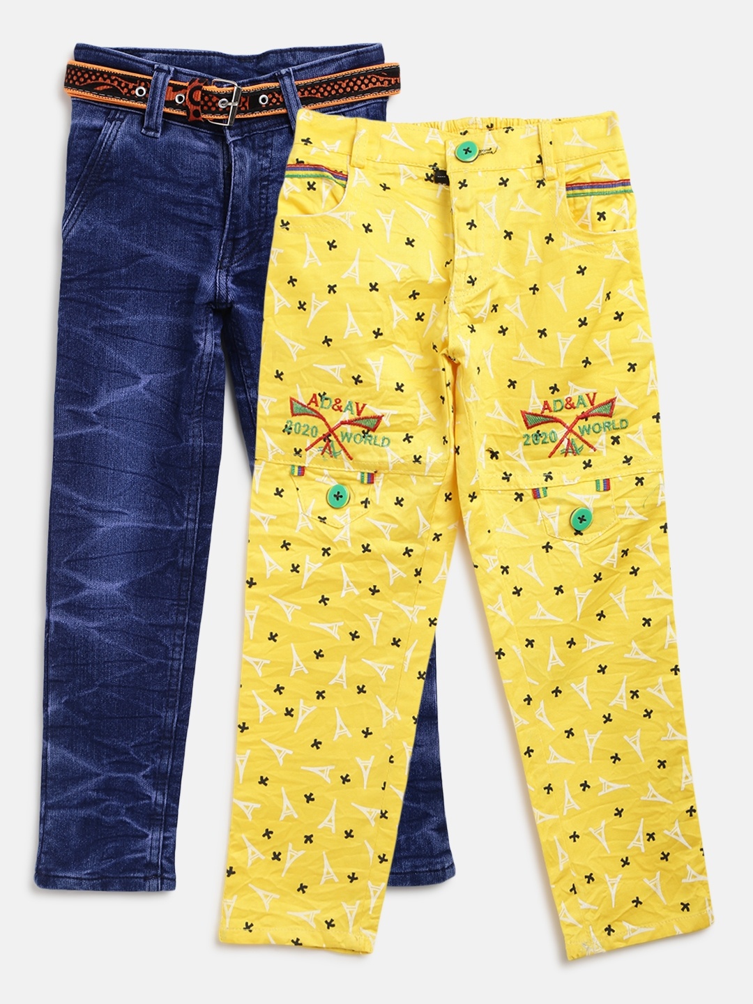 

AD & AV Boys Pack of Trouser & Jeans, Yellow