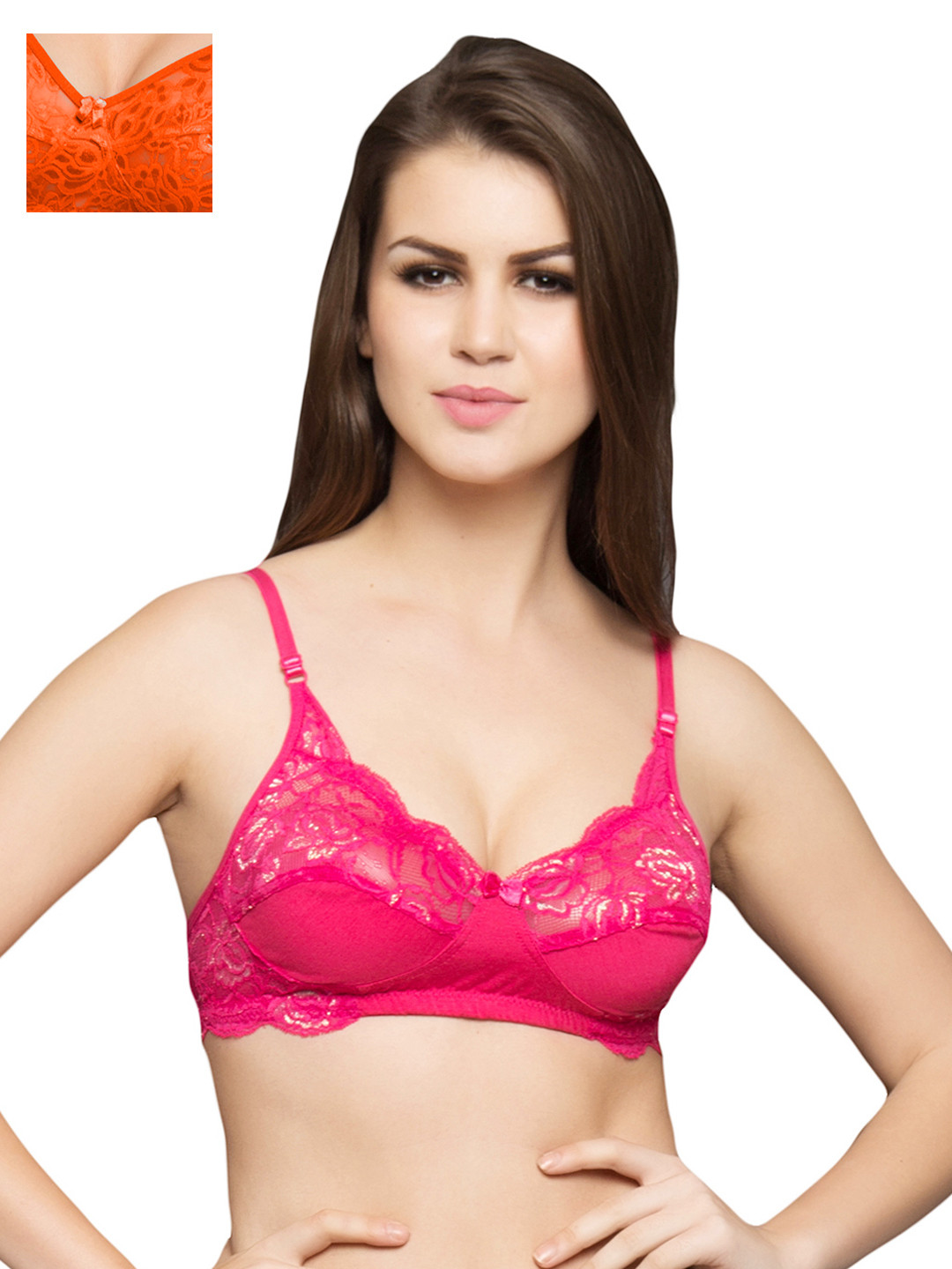 

Clovia Pack Of 2 Bra, Orange