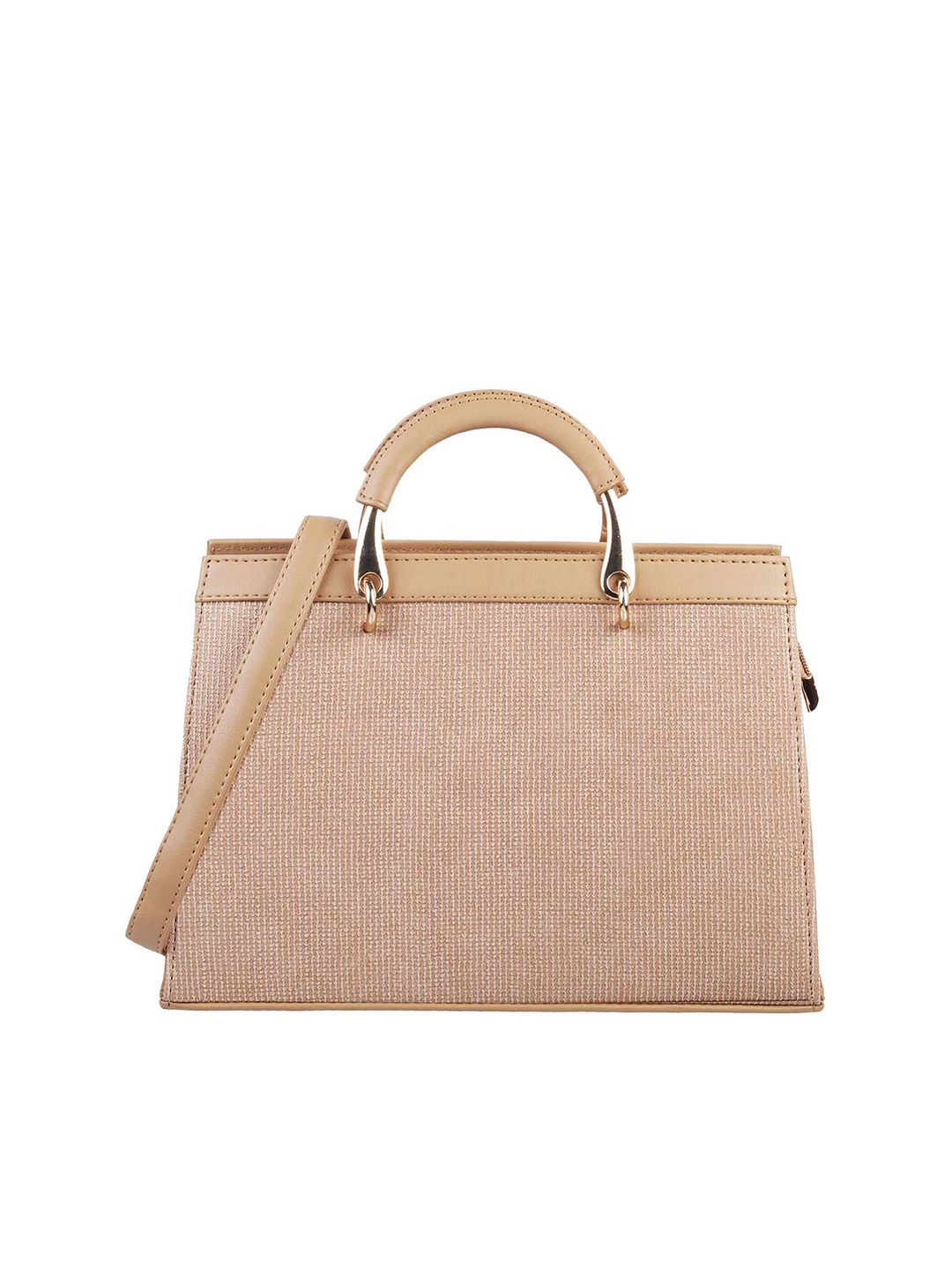 

Metro Beige Textured Handheld Bag