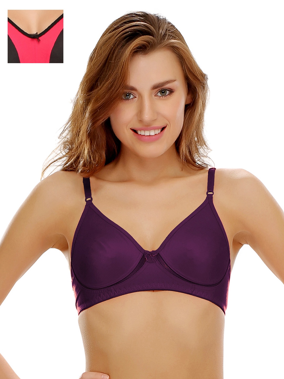 

Clovia Pack Of 2 Bra, Purple