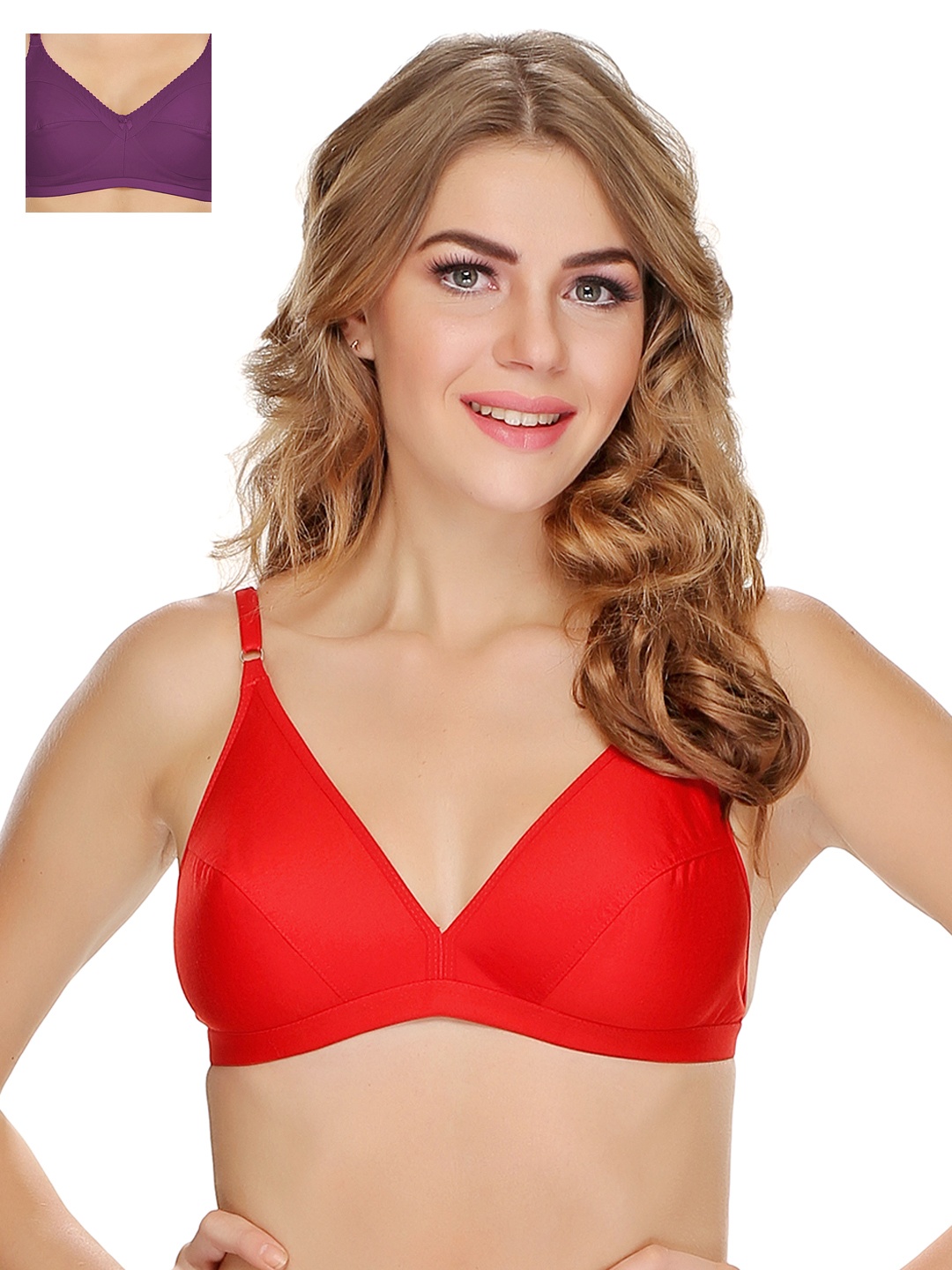

Clovia Pack Of 2 Bra, Purple