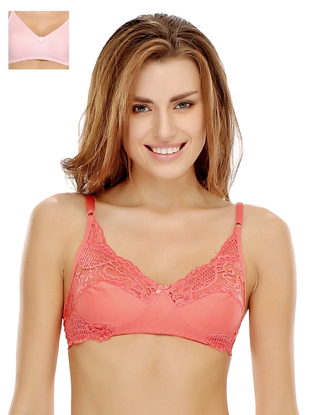 

Clovia Pack Of 2 Bra, Pink