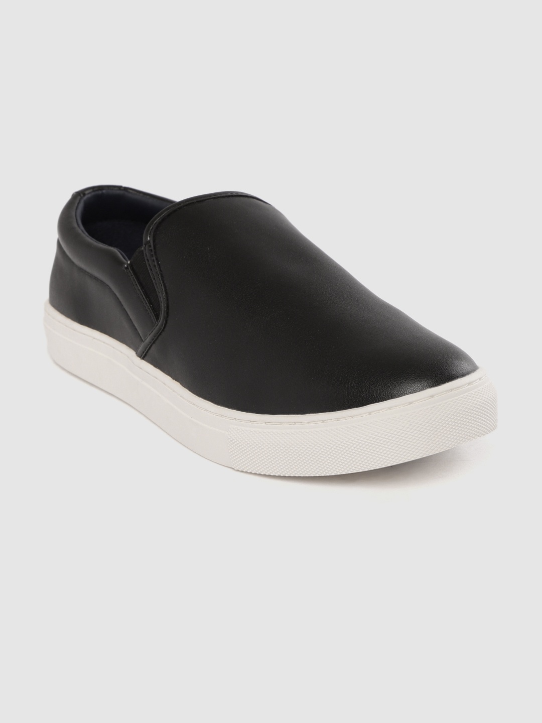 

Louis Philippe Sport Men Black Solid Slip-On Sneakers