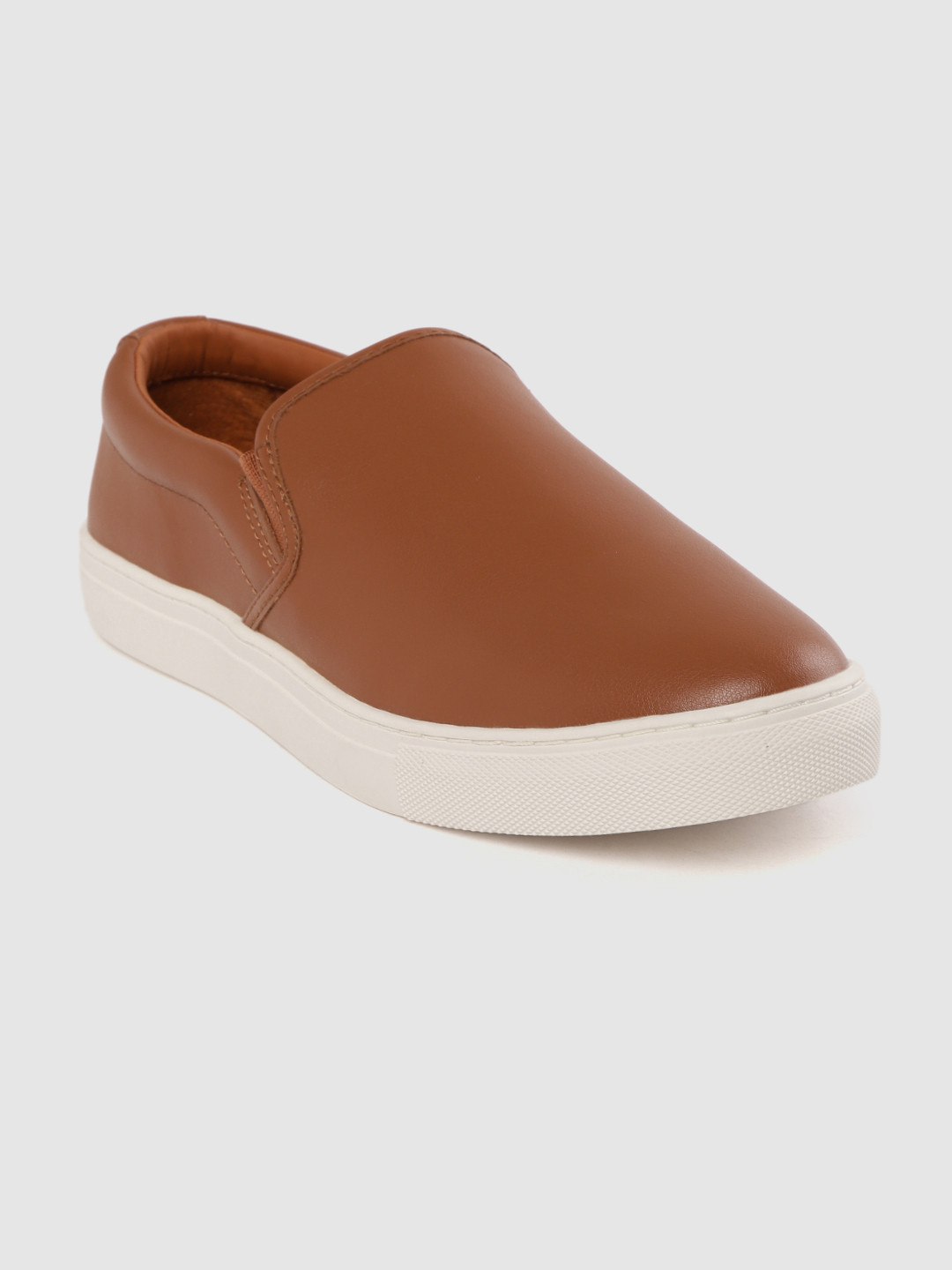 

Louis Philippe Sport Men Tan Solid Slip-On Sneakers