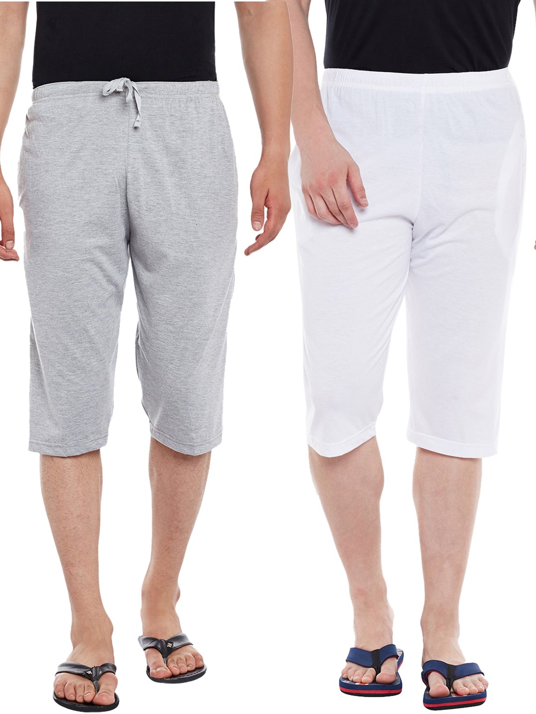 

VIMAL Men Pack of 2 Lounge Shorts, White