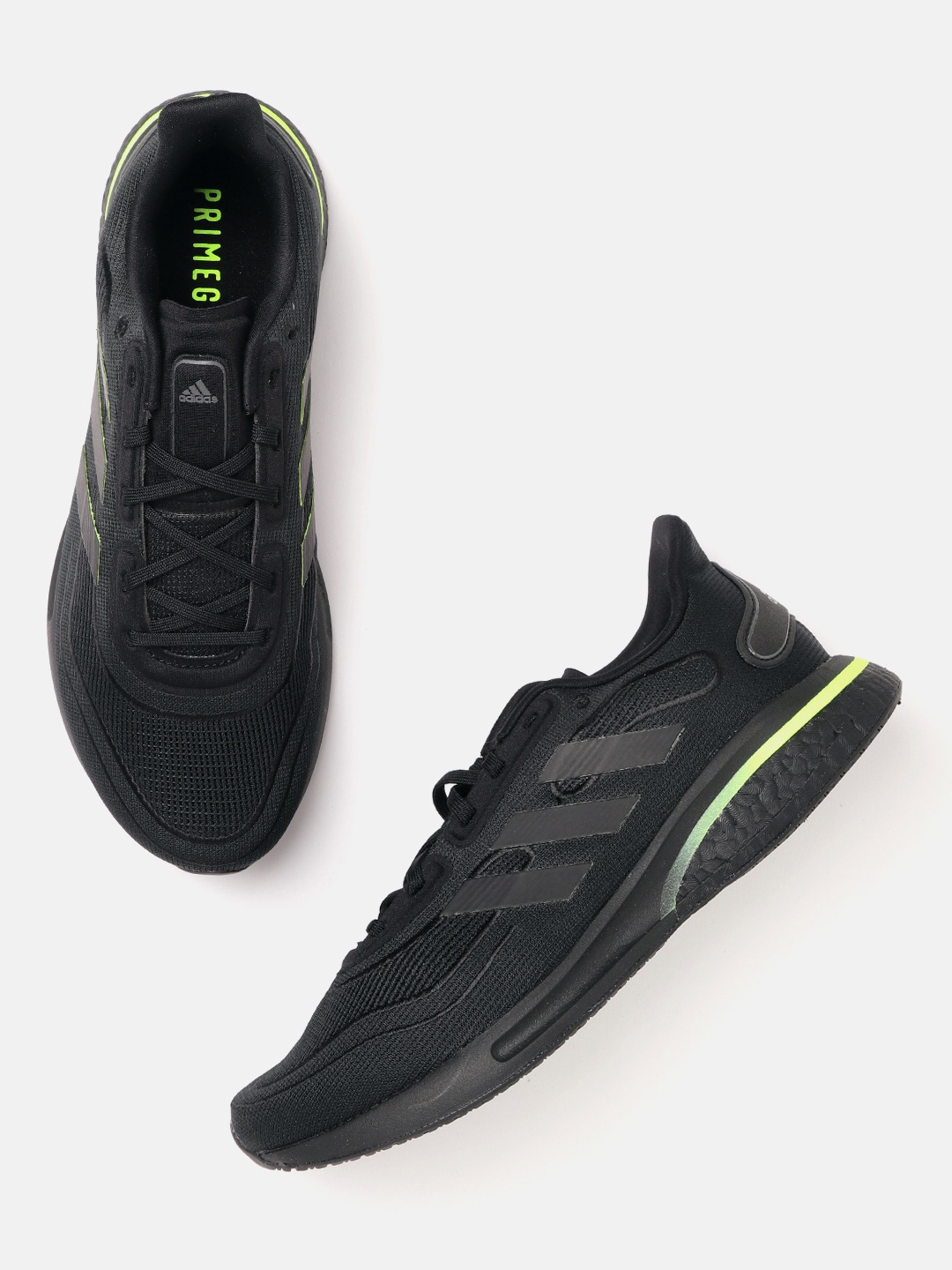 

ADIDAS Men Black Woven Design Supernova Running Shoes