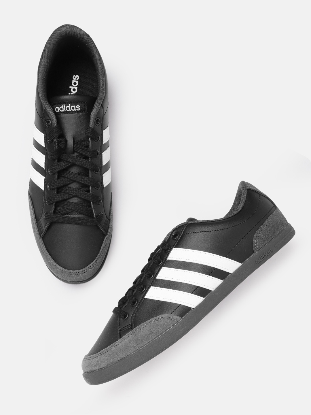 

ADIDAS Men Black & White Striped Caflaire Sneakers