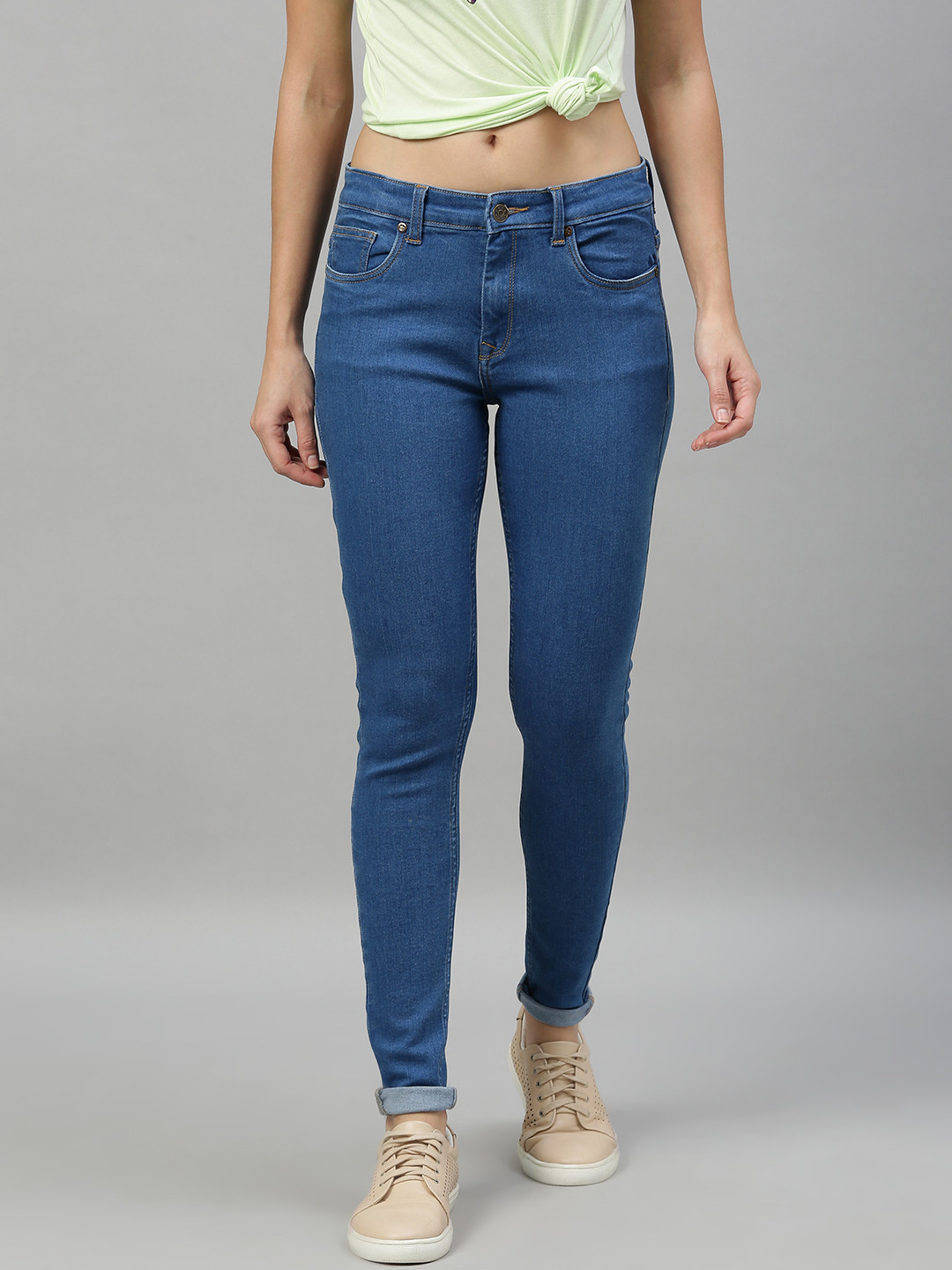 

Enviously Young Women Blue Slim Fit Mid-Rise Clean Look Stretchable Jeans