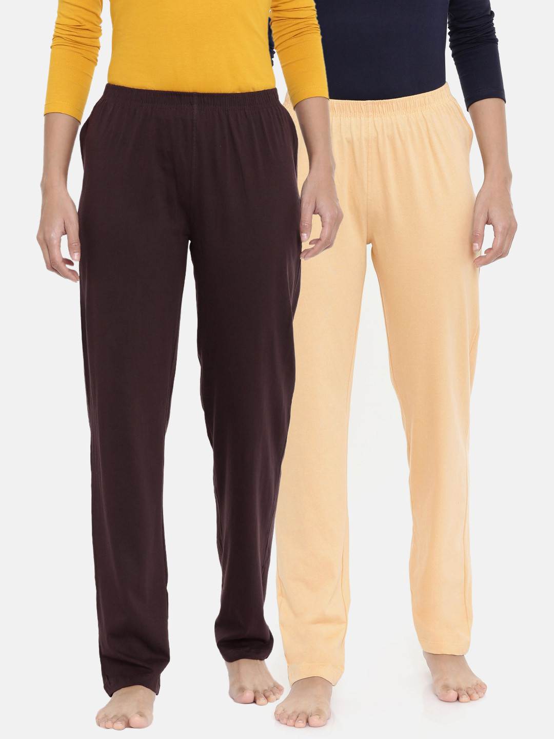 

zebu Women Pack of 2 Lounge Pants, Brown