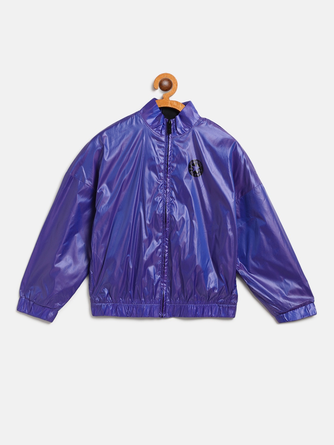 

Converse Girls Blue Solid Bomber Jacket