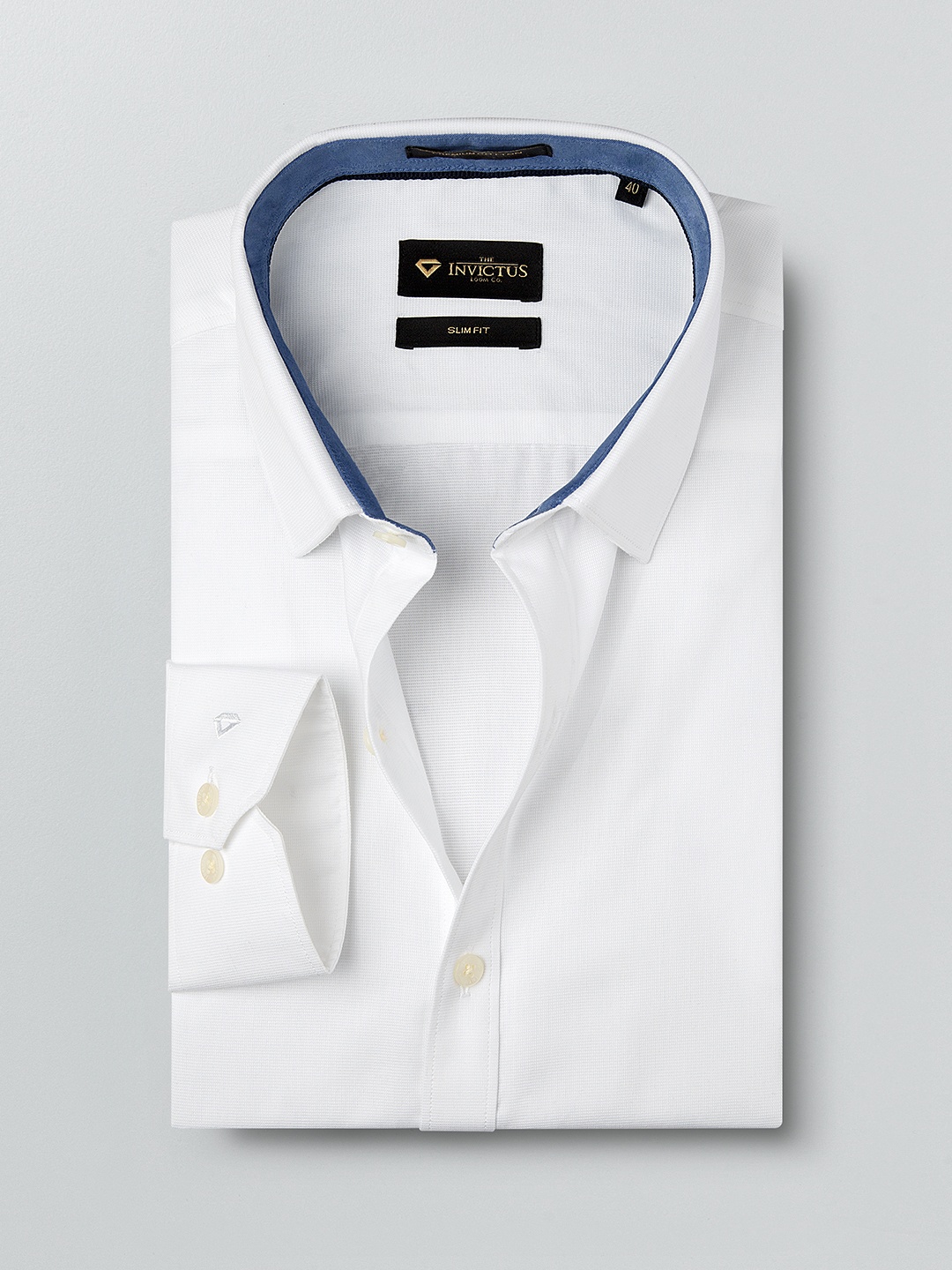 

INVICTUS White Slim Fit Formal Shirt