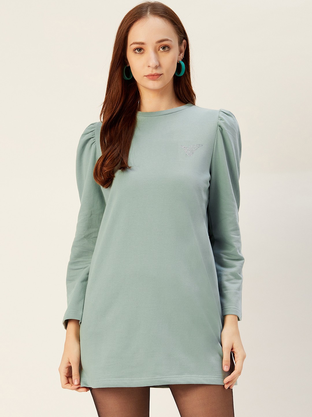 

Sera Women Green Solid Sweatshirt