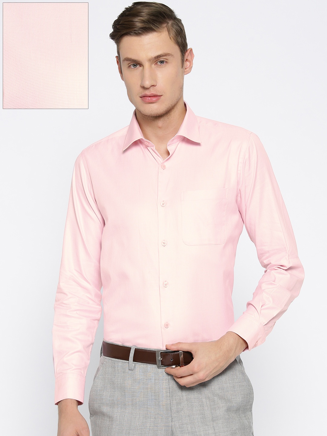 

Raymond Pink & White Contemporary Fit Formal Shirt