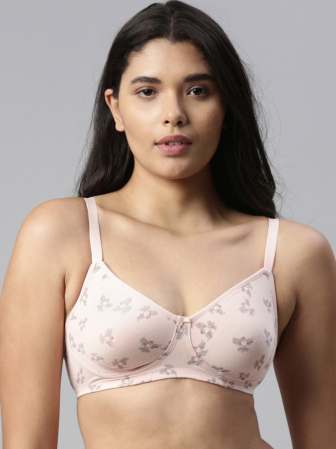 

Enamor Beige Non-Wired Non Padded High Coverage Everyday Bra A074