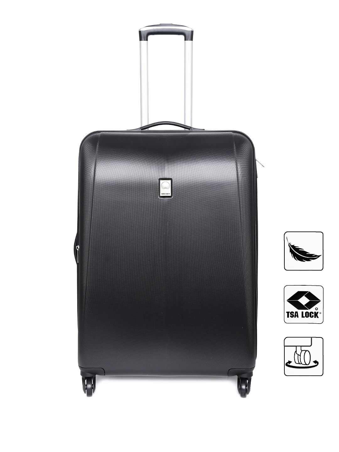 

DELSEY Unisex Black Extendo 3 Large Trolley Suitcase