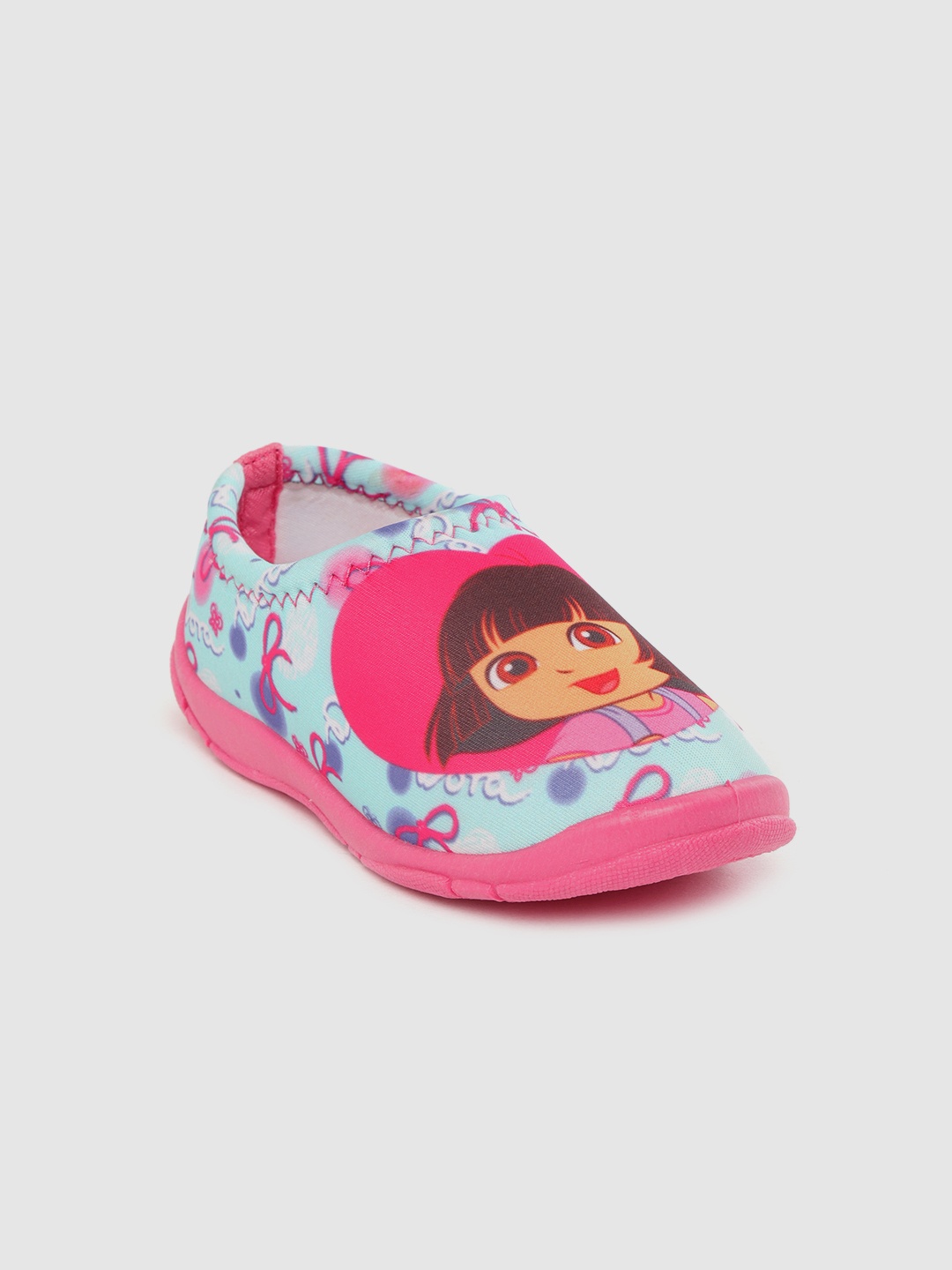 

toothless Girls Blue & Pink Dora Printed Slip-On Sneakers