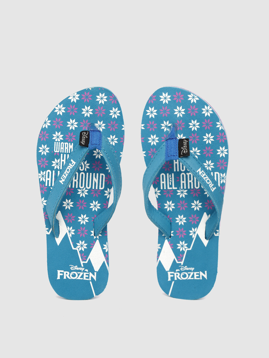 

toothless Girls Blue & White Frozen Printed Thong Flip-Flops