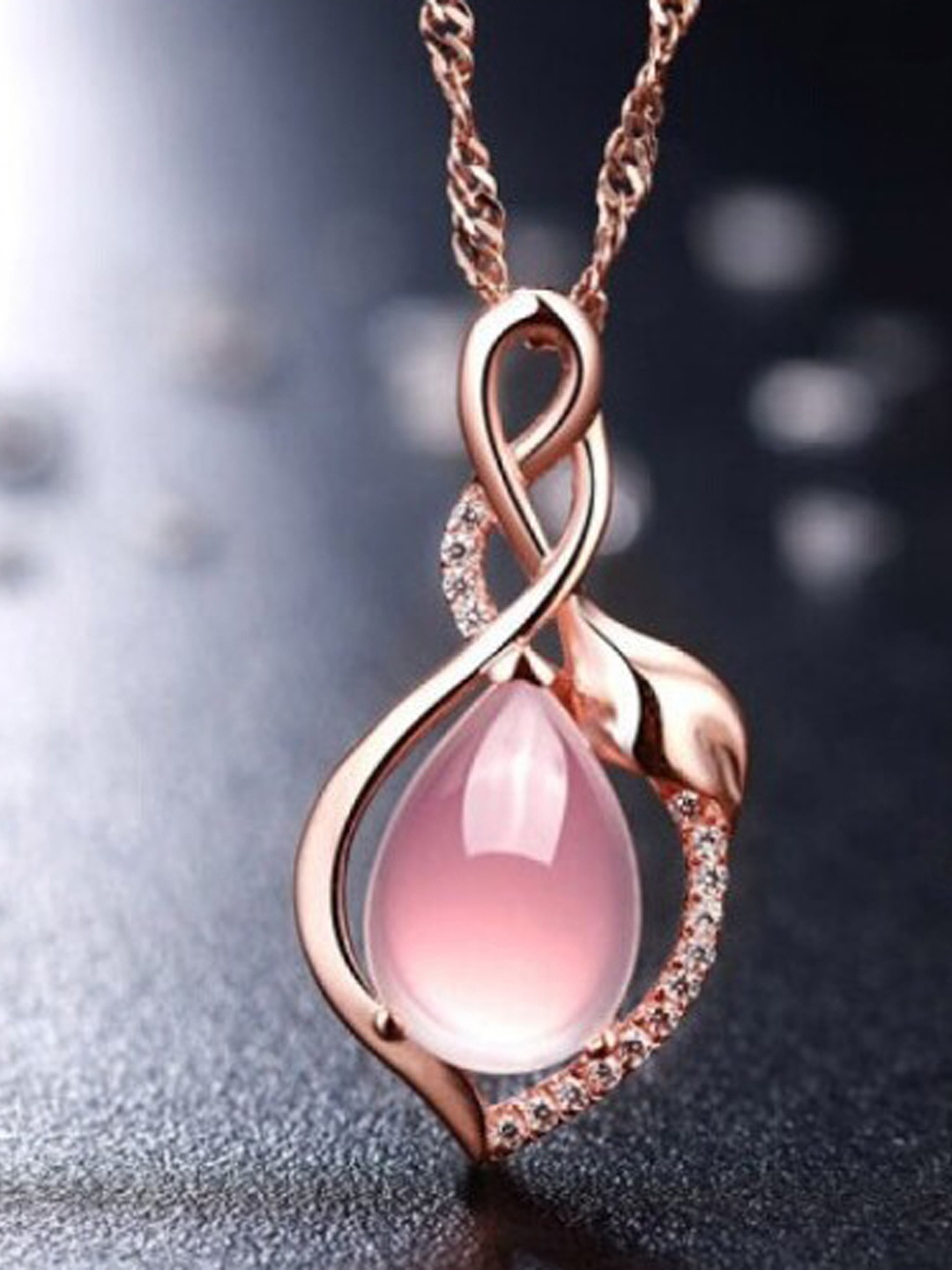 

Sukkhi Astonish Gold-Plated Rose & White Cubic Zicronia Studded Antique Pendant