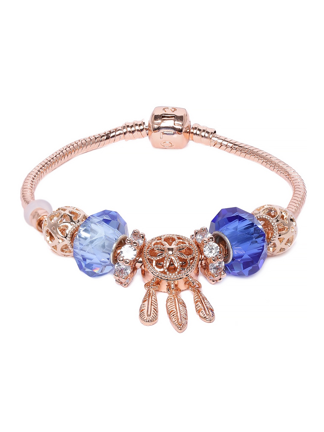 

Peora Women Rose Gold-Plated Charm Bracelet