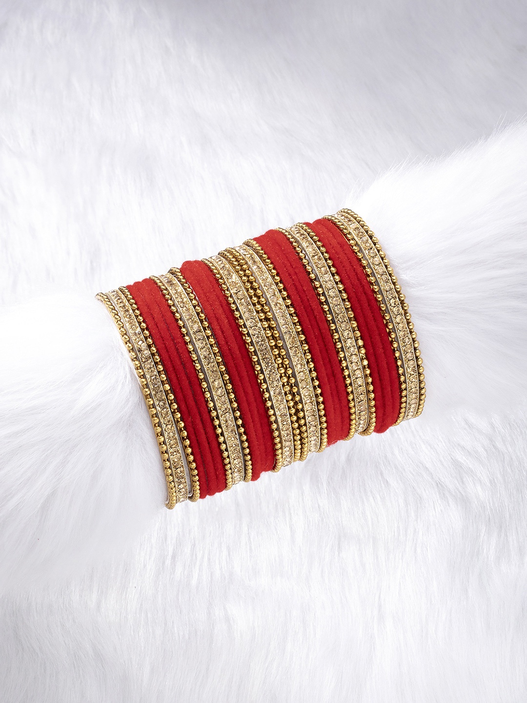 

Peora Set of 2 Bangles, Red