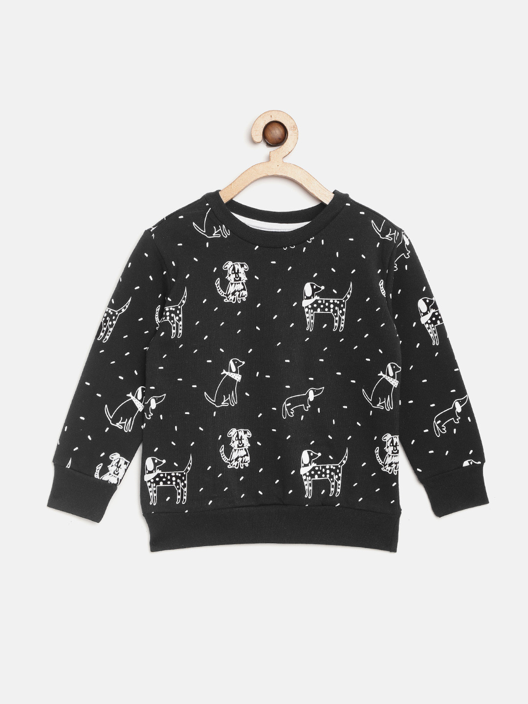 

Nauti Nati Boys Black & White Dog Print Sweatshirt