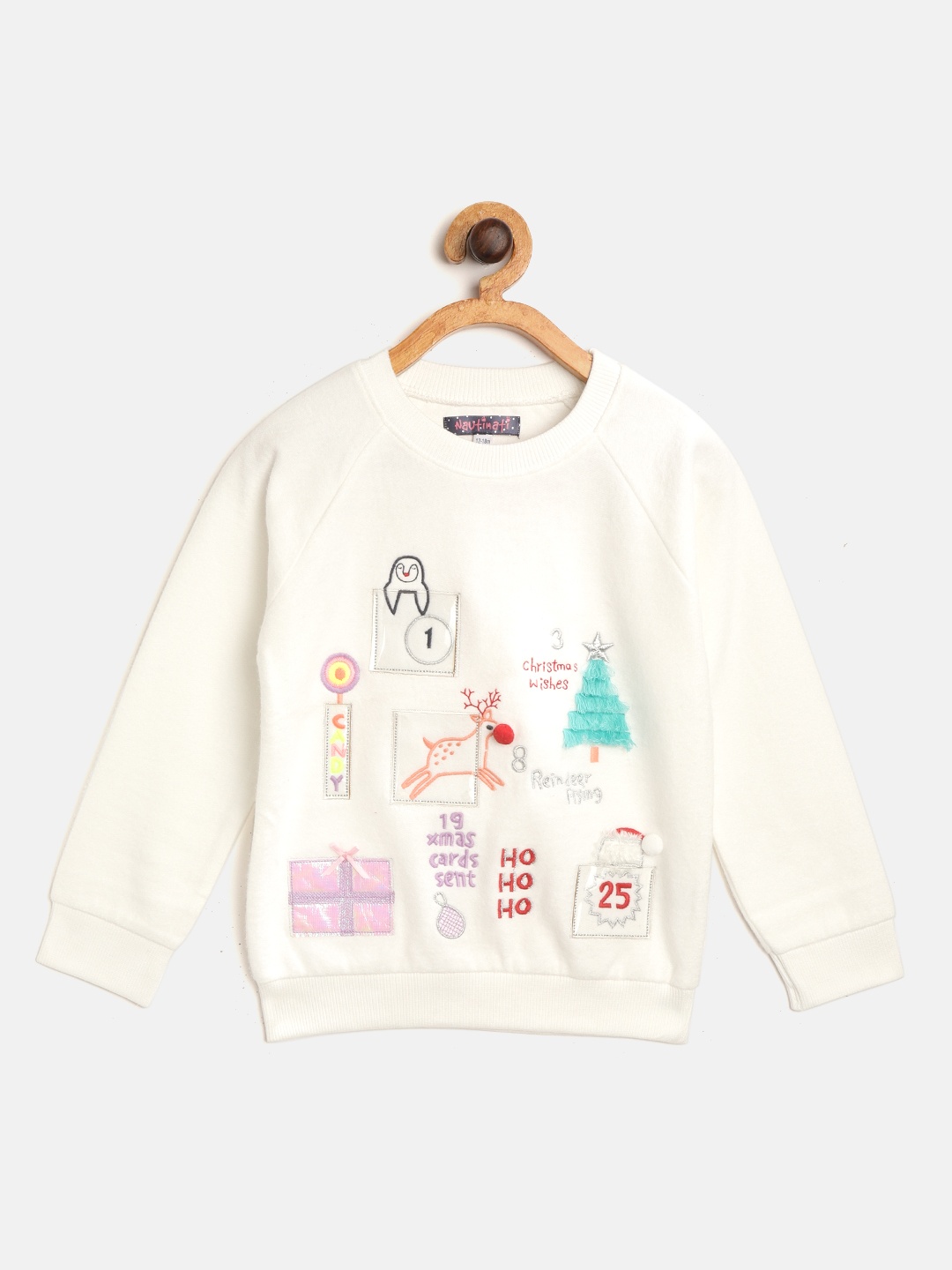 

Nauti Nati Girls White Applique Sweatshirt