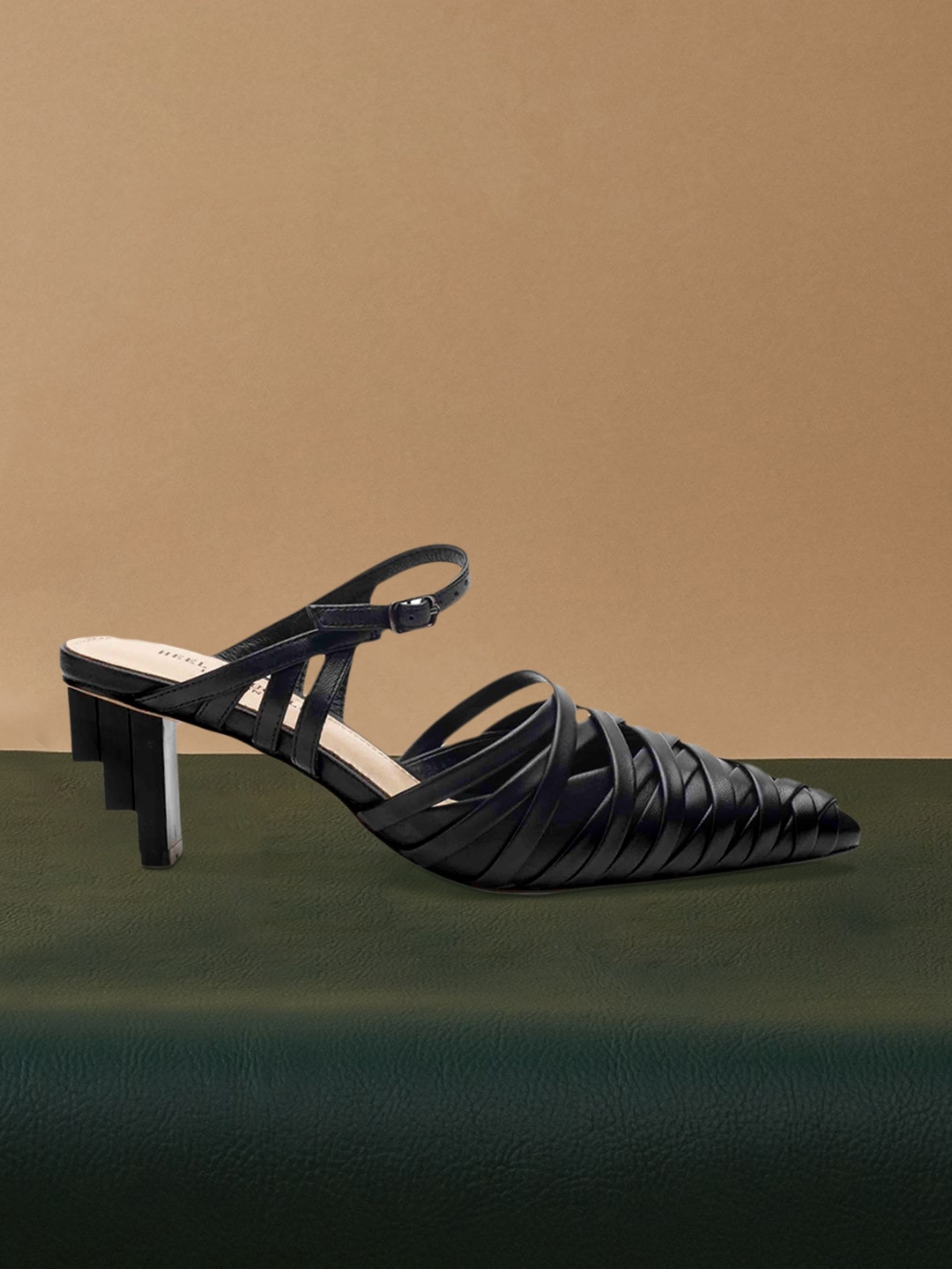 

Heel & Buckle London Women Black Textured Mules