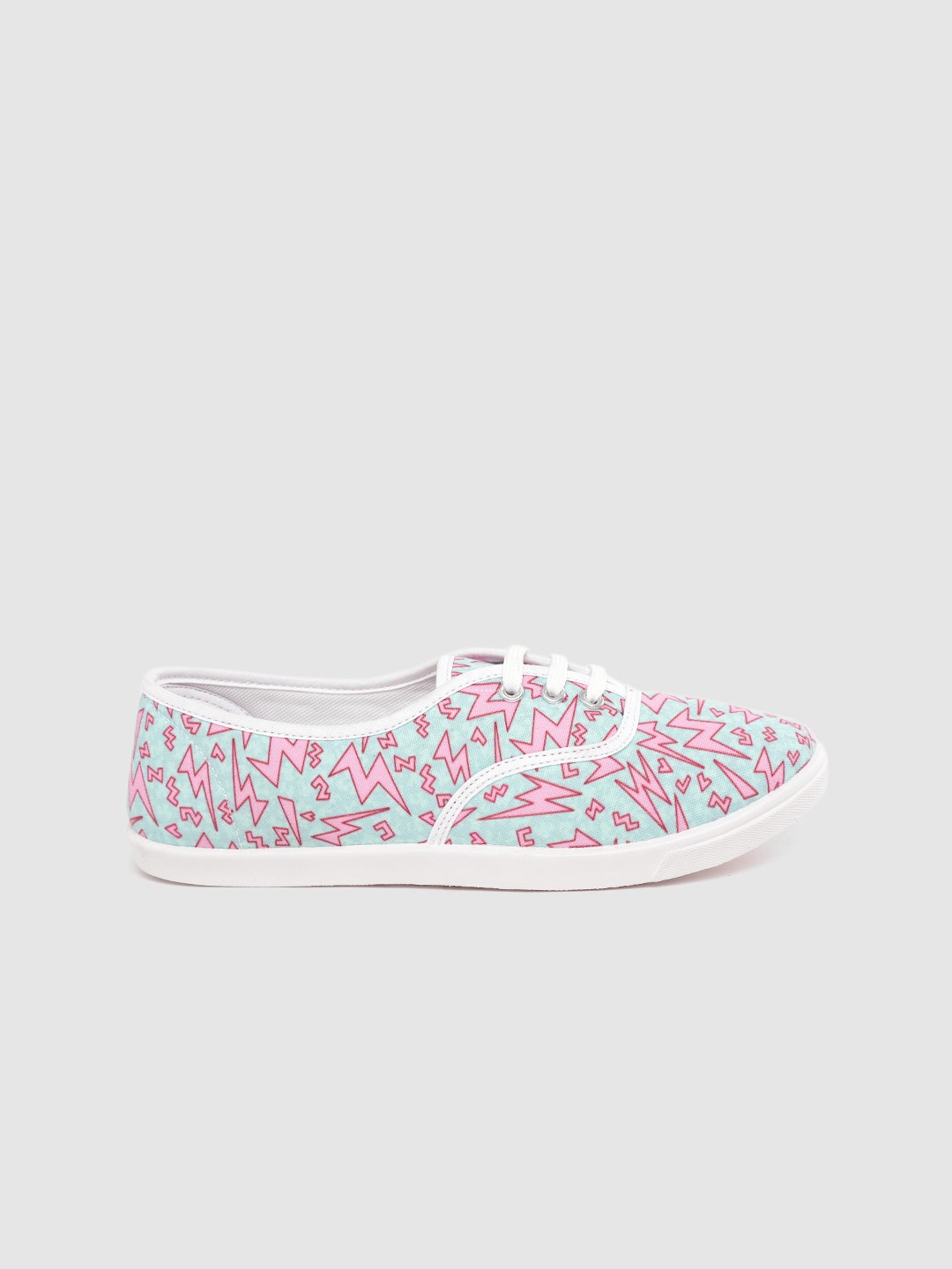 

Kook N Keech Women Blue & Pink Thunderbolt Print Sneakers