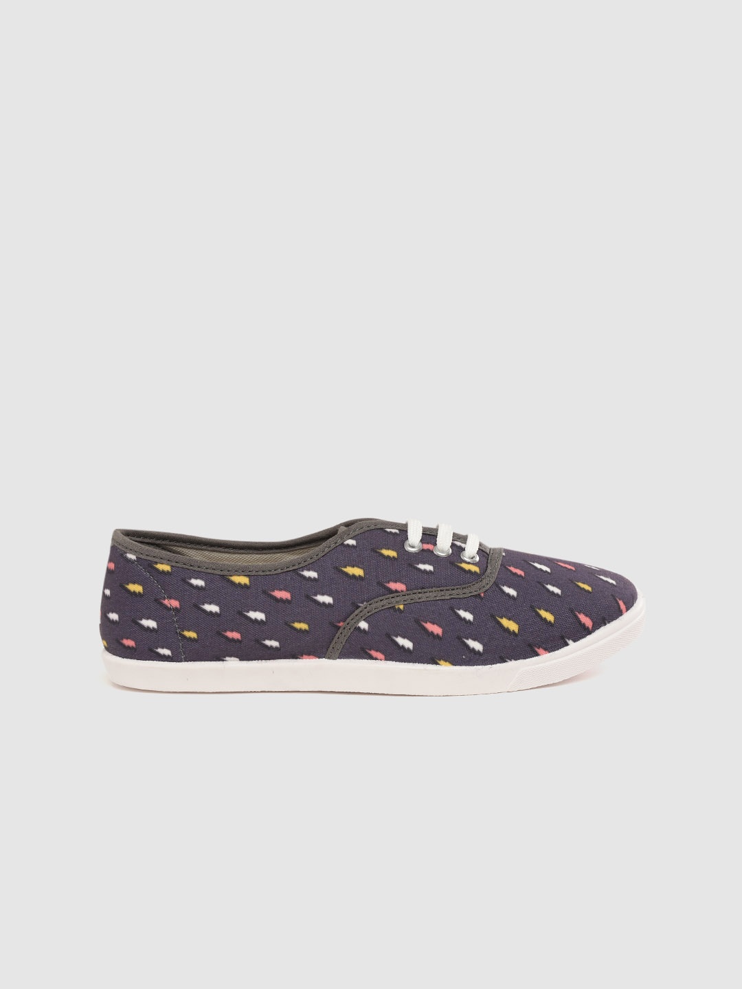 

Kook N Keech Women Purple & Yellow Printed Sneakers