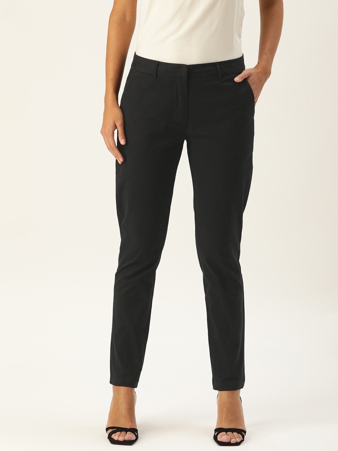 

her by invictus Women Black Cotton Chinos