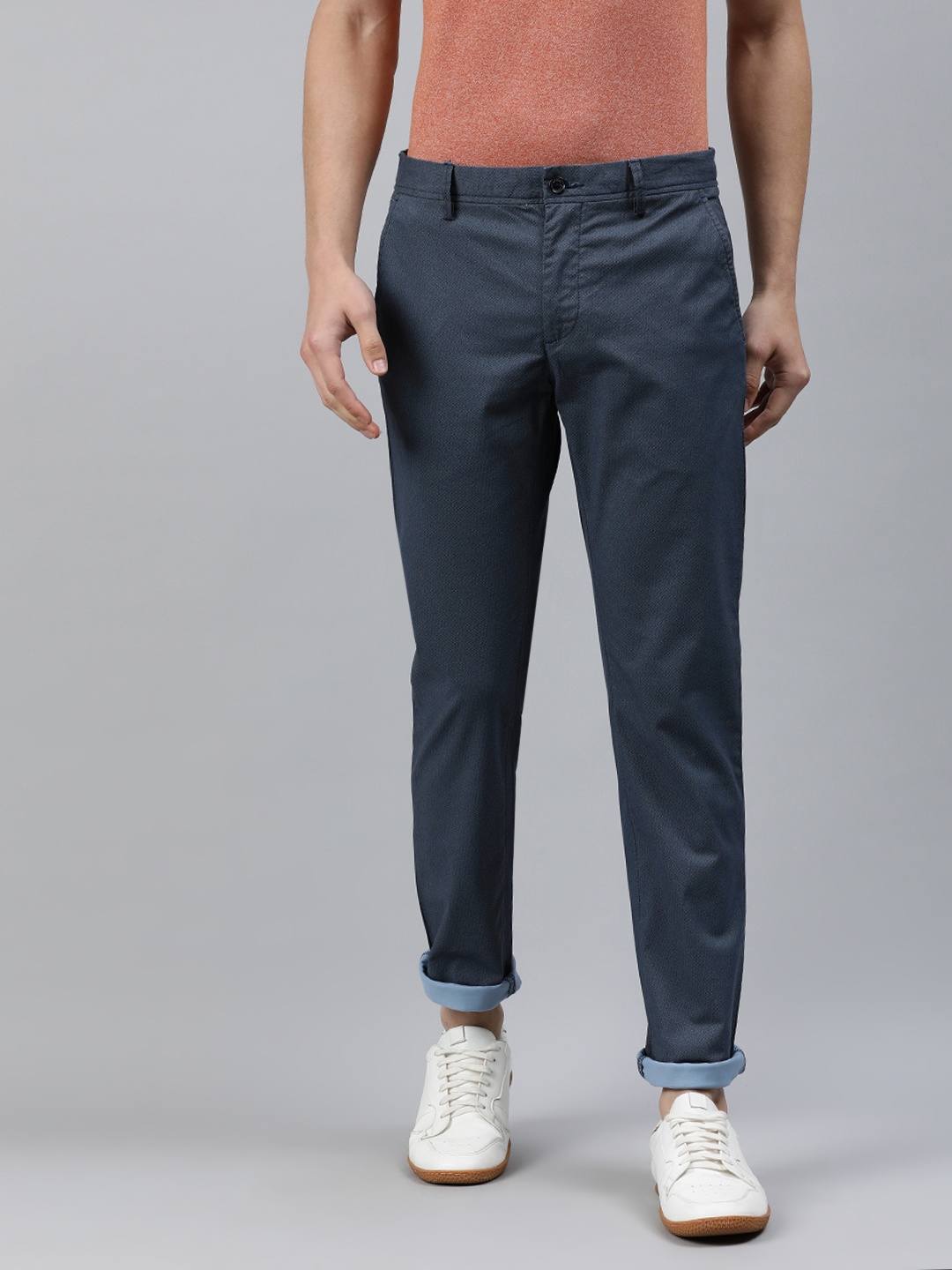 

Arrow Sport Men Blue Slim Fit Solid Regular Trousers