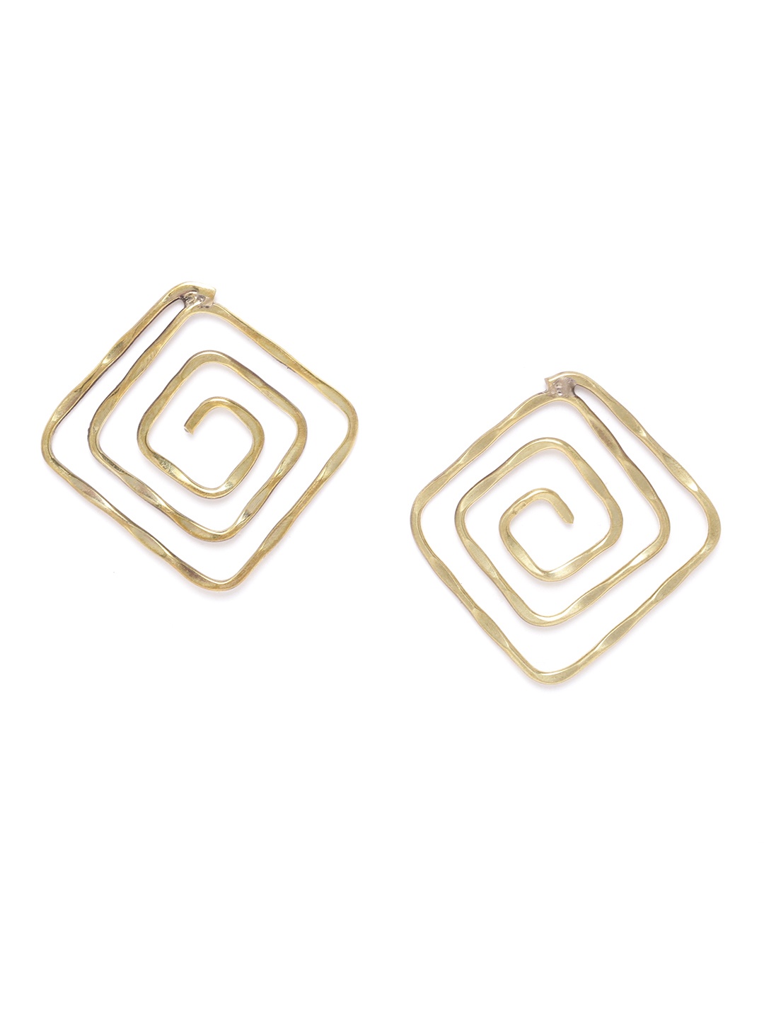 

DIVA WALK EXCLUSIVE Gold-Plated Handcrafted Square Drop Earrings