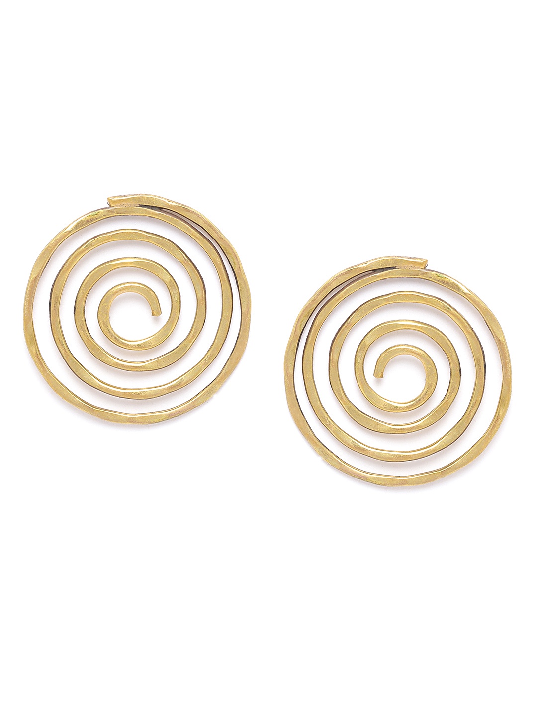 

DIVA WALK EXCLUSIVE Gold Plated Spiral Shaped Handcrafted Drop Earrings