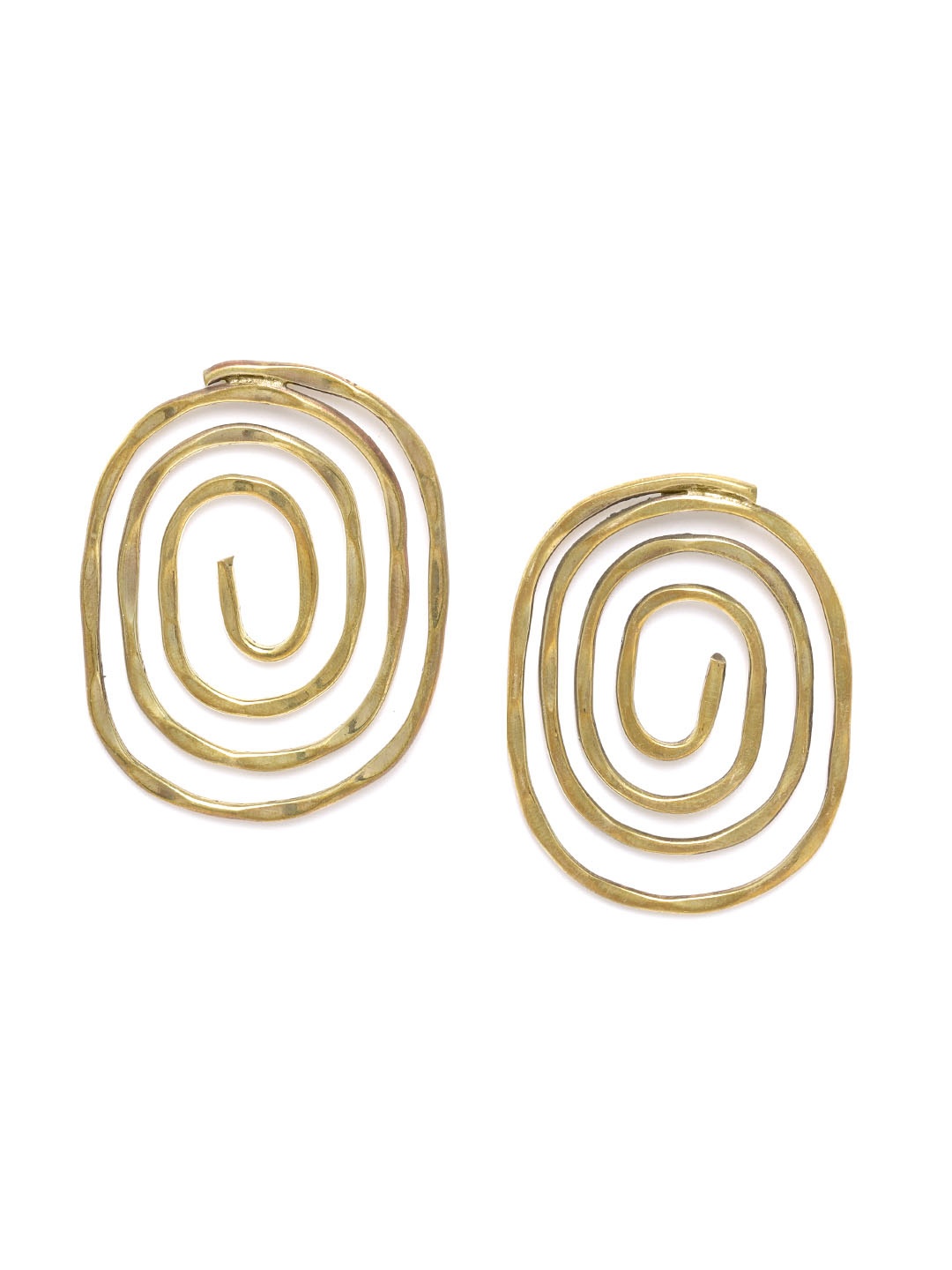 

DIVA WALK EXCLUSIVE Gold-Plated Handcrafted Spiral Shaped Drop Earrings