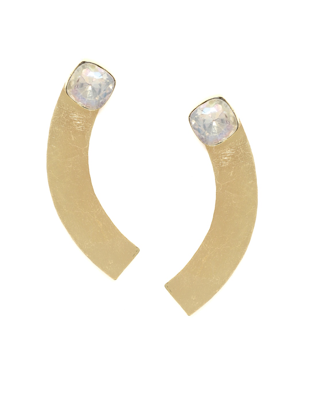 

DIVA WALK EXCLUSIVE Gold-Plated Stone Studded Handcrafted Contemporary Drop Earrings