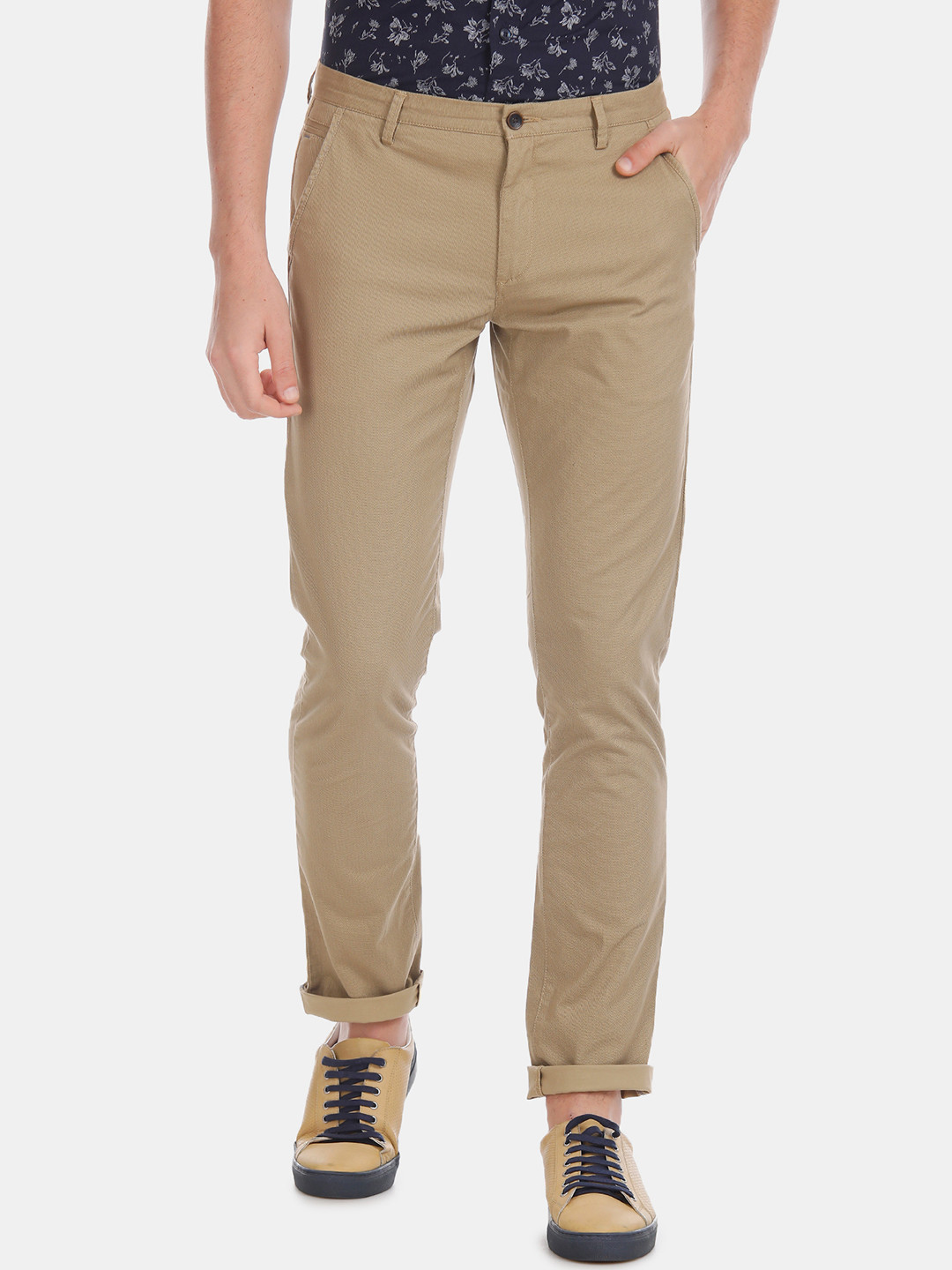 

Arrow Sport Men Khaki Slim Fit Regular Trousers