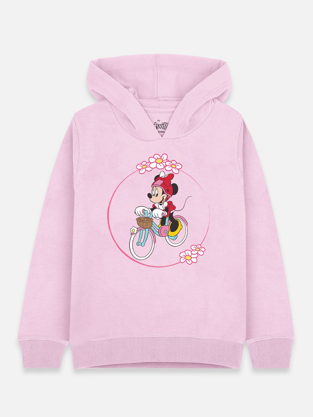 

Kids Ville Mickey & Friends Printed Pink Hoodie for Girls